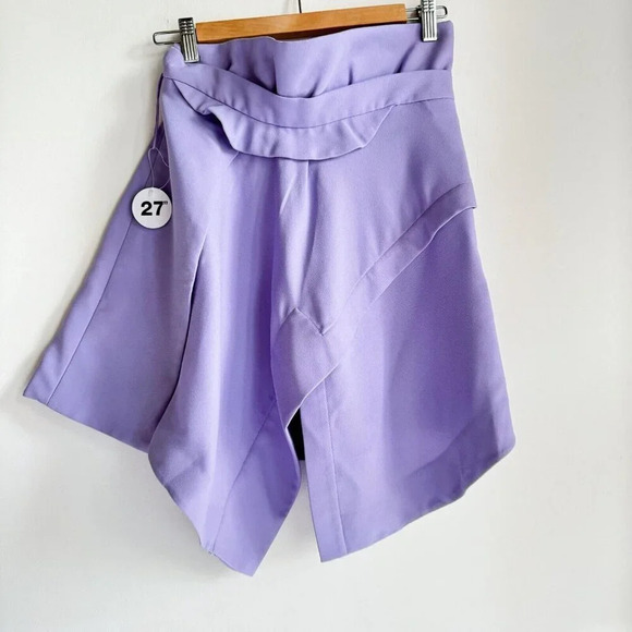 Carven Lilac Purple High Waist  Mini Skirt 36/S - Picture 2 of 7